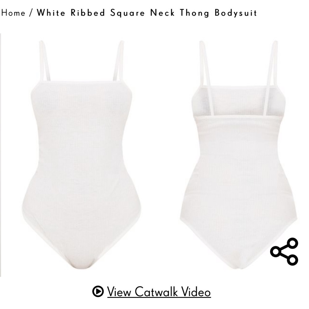 Brand new white tank top bodysuit